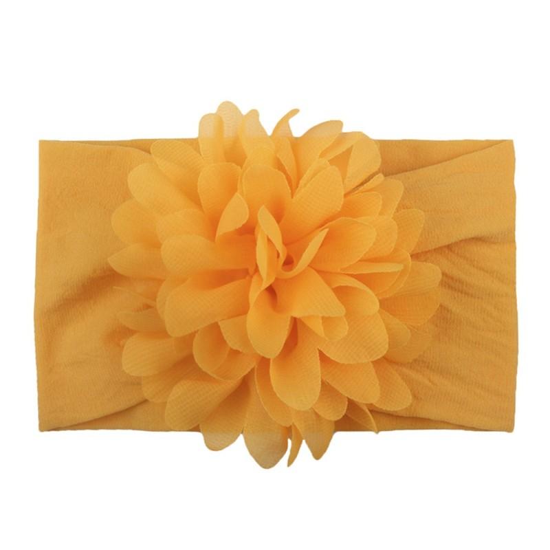 Baby Headband Flower Design Solid Color Baby Girls Hairband