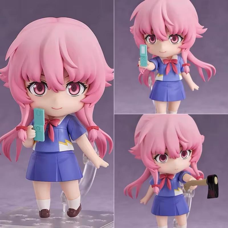 

Latest Nendoroid Yuno Gasai 2316 Future Diary Articulated Action Figures Anime Model Toys With Swappable Face Desktop Ornament Present