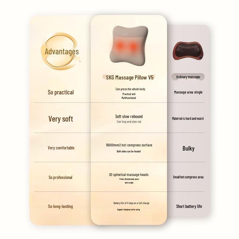 SKG V5 Waist Massager Pillow - Gift Edition CN plug (adapter included)