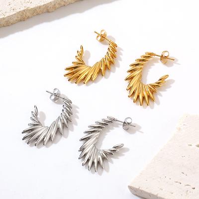 Fashion Angel Wings Stainless Steel Earrings Suitable for Women's Daily Wear Simple Trend Earrings