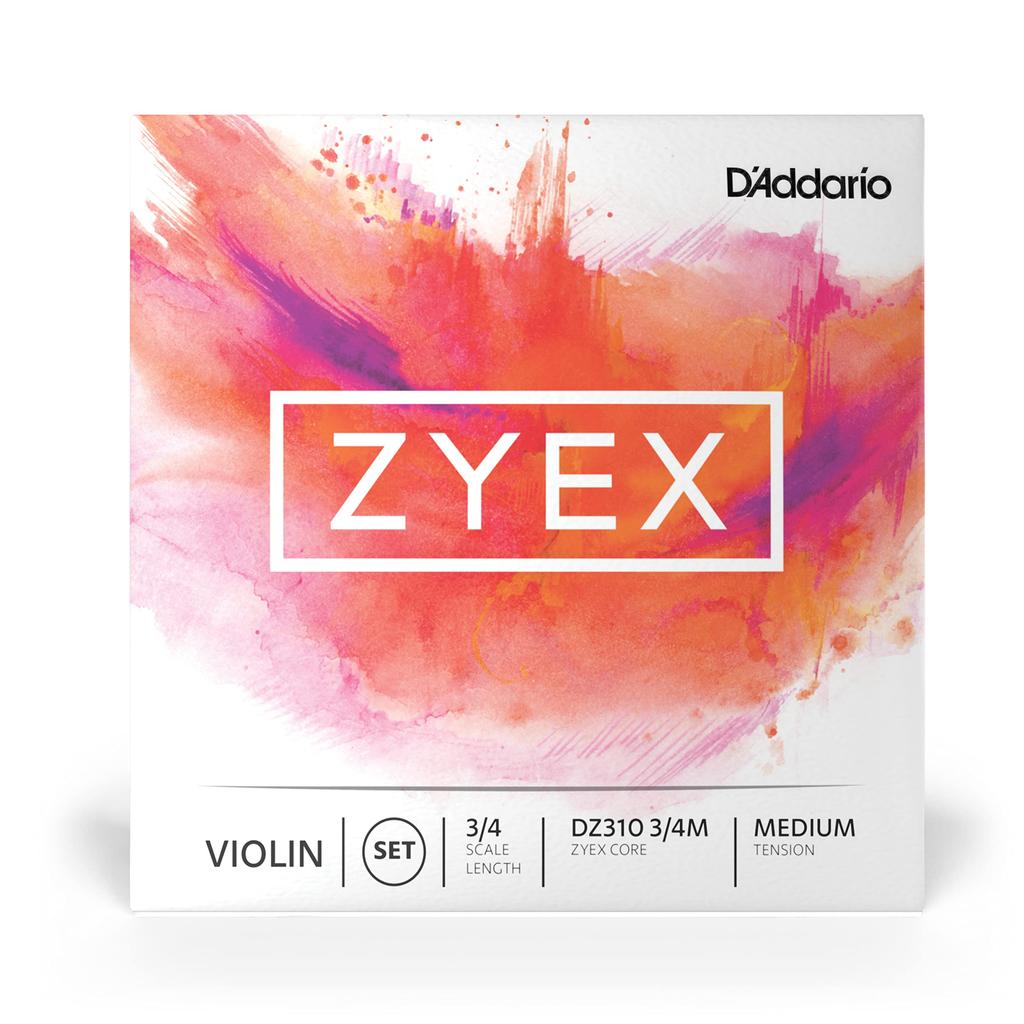 Violin Strings Zyex Set DZ310 Medium Tension D'Addario 3/4M []