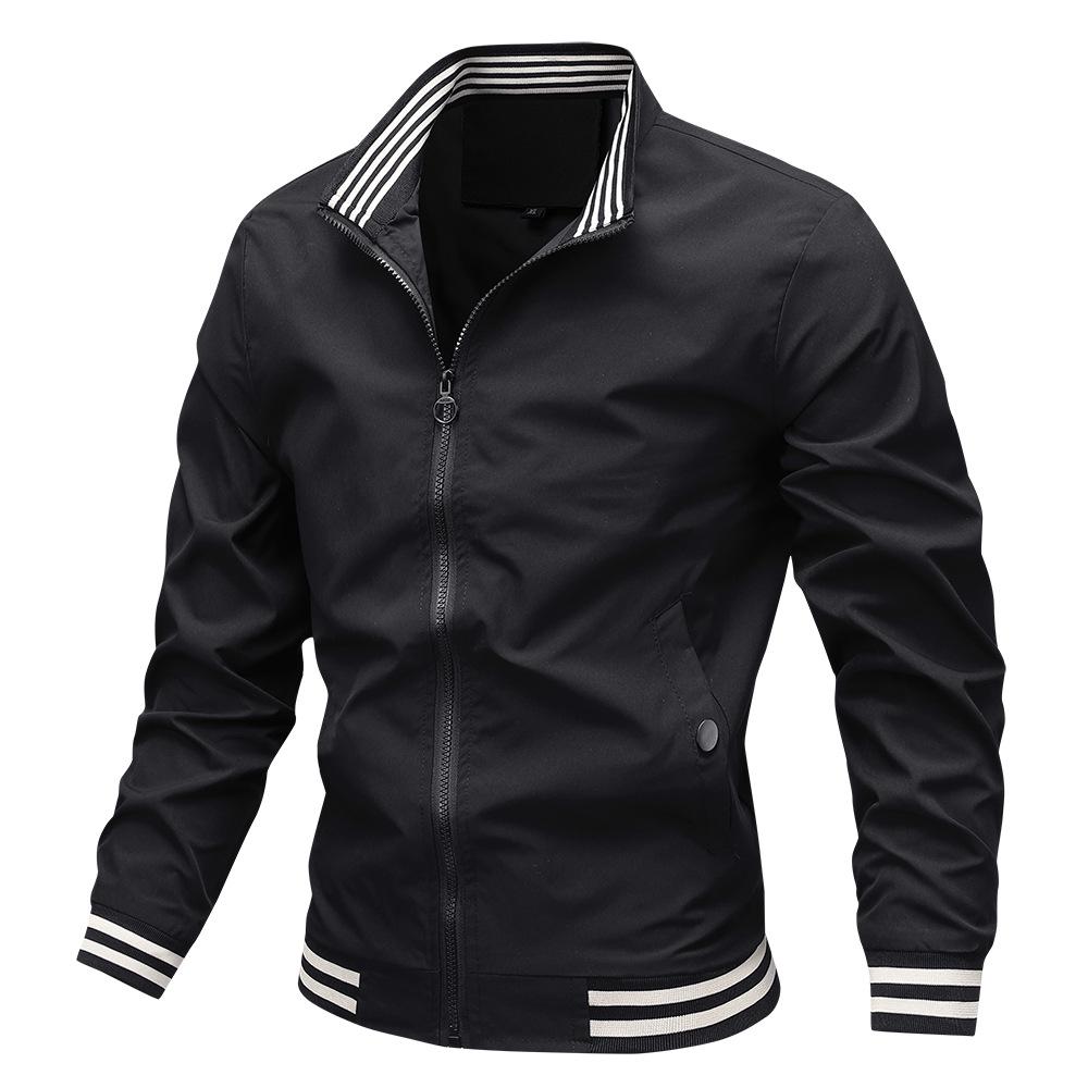 Men's Spring and Autumn Business Casual Stand-up Collar Windproof Jacket