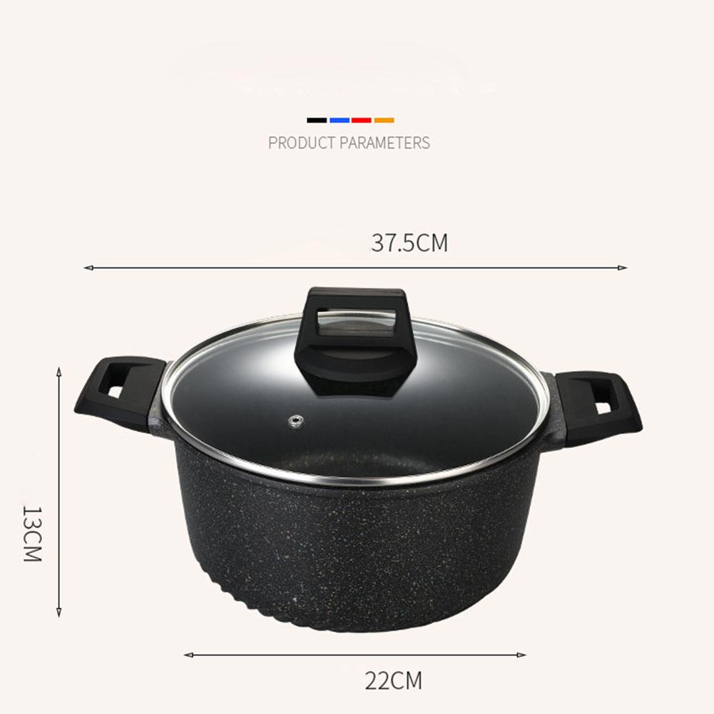 24cm Medical Stone Nonstick Soup Pot for Kitchen Induction Cooker Stewed Meat Pot