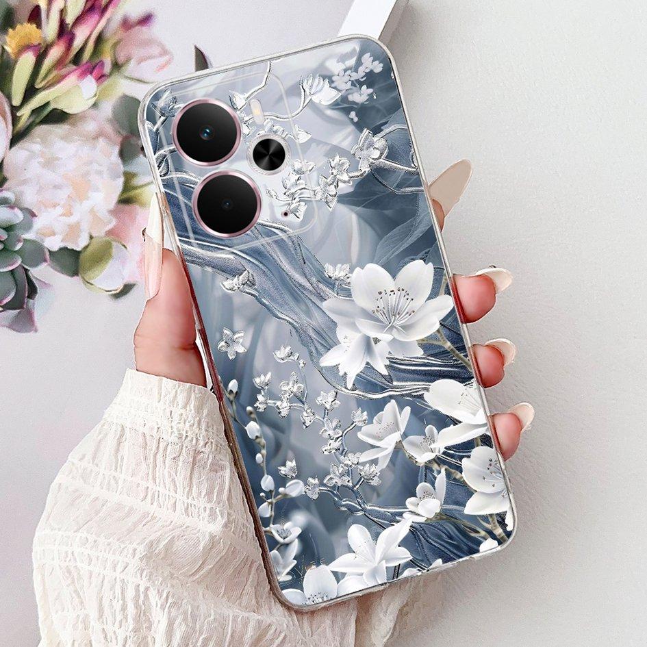 Case For Realme 14 5G New Stylish Rose Butterfly Moon Soft Silicone Cover Coque For Realme14 14X 14T Bumper Realme14T 14 X Funda