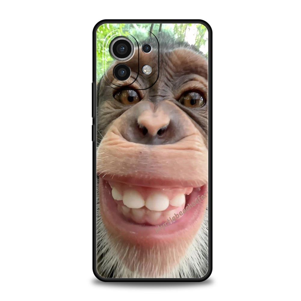 Phone Case For Xiaomi Mi 15 14 13 12 11 Lite 14T 13T 12T 11T Pro Poco X7 X6 X5 X3 Pro F6 F5 F4 Cover Cute Funny Monkey