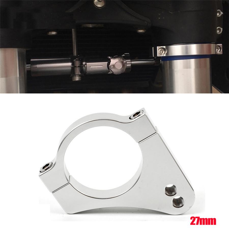 Universal Motorcycle 27mm Aluminium Steering Damper Fork Bracket Reduce Lever Vibration For Honda Suzuki Yamaha Kawasaki