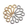 50pcs PVD Never Fade Stainless Steel Pendants Connectors Clasps Pinch Clip Eye Pins Connectors For Diy Necklace Jewelry Findings