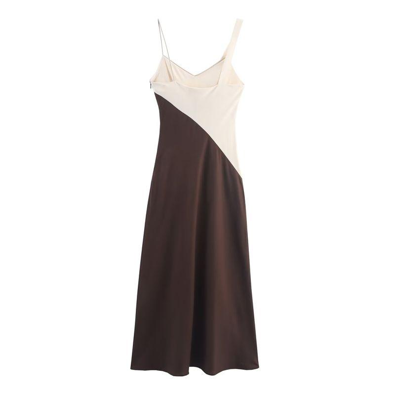 Jnleaog Autumn New Women Clothes Western Style French Style Design Patchwork Midi Dress 5029 116