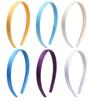 1.5cm Solid Headbands Satin Headband DIY Crafts Hairband Colorful Head Bands for Girls Women Thin Elastic Hair Hoop Accessories