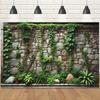 1 Piece of Lush Ivy and Stone Wall Polyester Background - Perfect for Birthday Parties Photo Booths and Outdoor Celebrations
