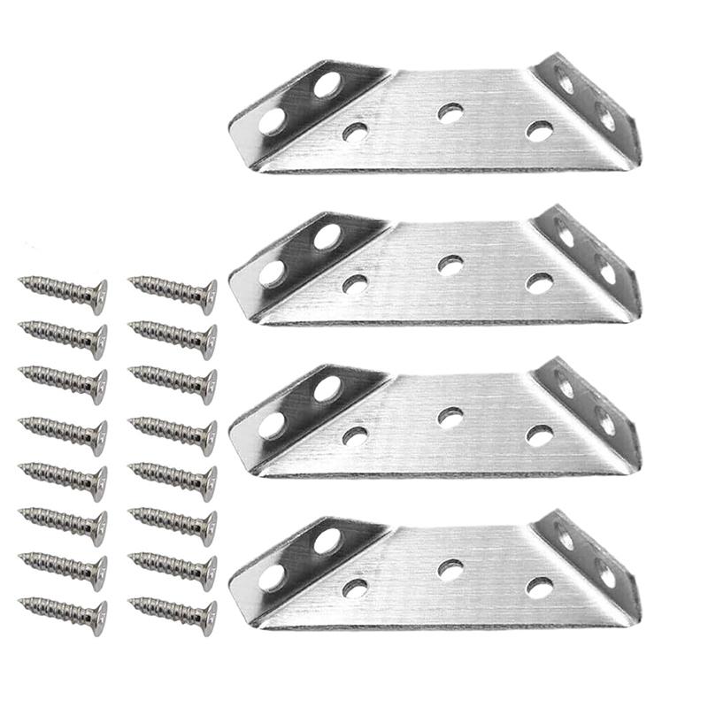 Multi-functional Furniture Corner Connectors  with Screws Fixed On Three Sides For Shelves Cabinets Furniture Connectors