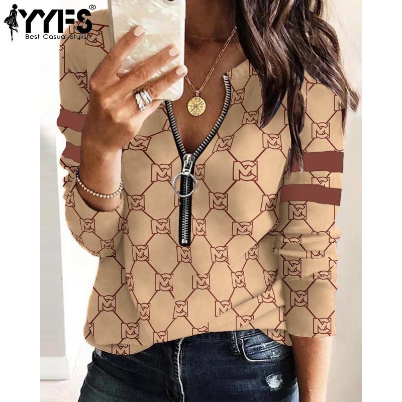 

Жіночі модні повсякденні блузки та сорочки з V-подібним вирізом і довгими рукавами, весна-осінь YYFS S