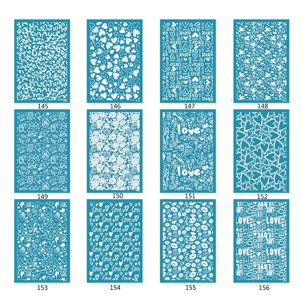 Heart Silk Screen Stencil for Clay Reusable Silkscreen Print for DIY Printing Jewelry Earrings Valentines Day Decoration