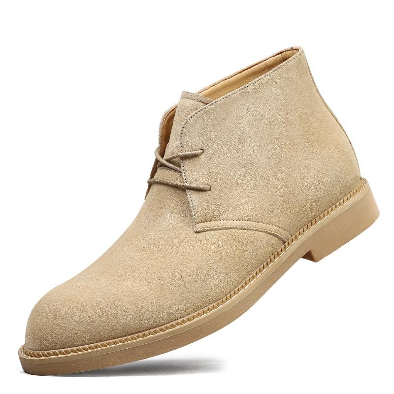Desert Boots Men's Large Size 4 Martin Boots Men's High-top British Retro Leather Trend Versatile Casual Leather Boots