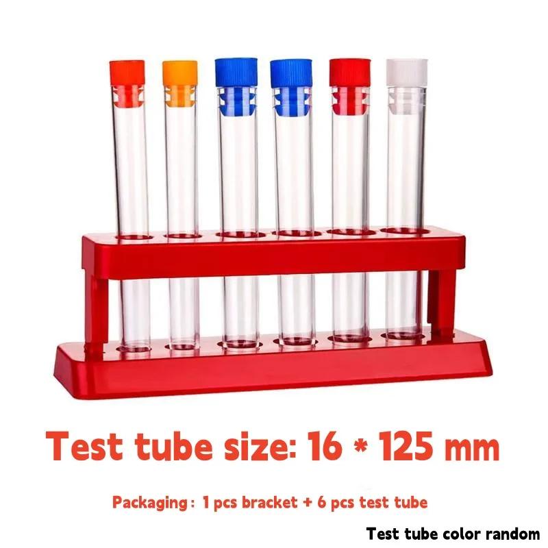 1 Collection Plastic Test Tube Rack 6 Holes Stand Lab Test Tube Stand Shelf Supply Auxiliary Teaching Equipment In School Laboratory