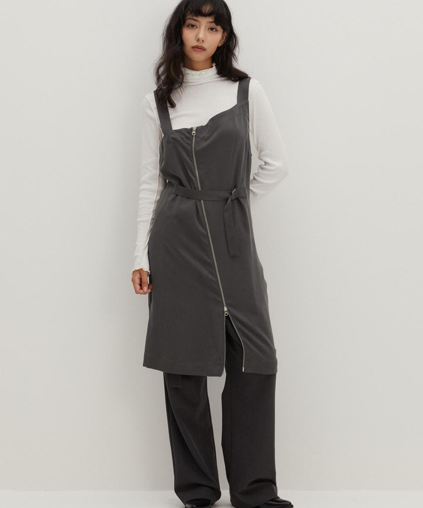 RAVEROUS Charcoal Overalls Dress