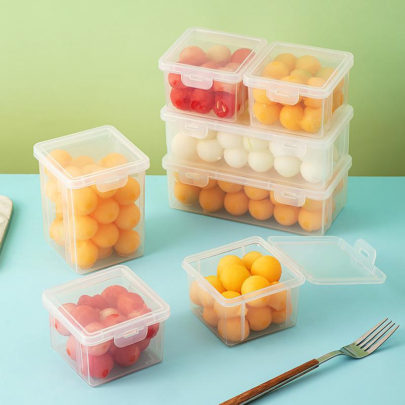 Frucht-Bento-Box, Tragbare Outdoor-Frischhaltebox, Aufbewahrungsbox, Kühlschrank-Spezifische Lebensmittelqualität Kunststoff-Reisbox, Versiegelte Box