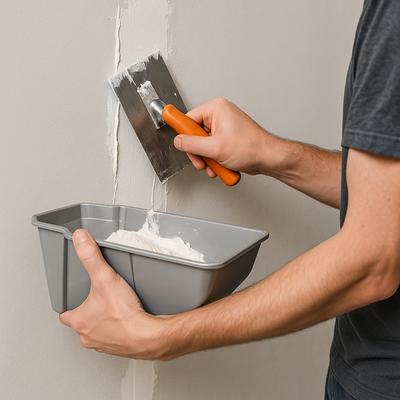 Wall Painting Easy-Grip Painting Bucket PP Large Capacity Paint Tray Durable Grey Holding Paint Cup Home Improvement