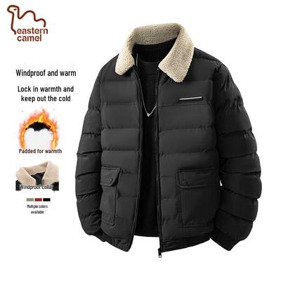 EASTERN CAMEL Herren Winter Sherpa Kragen Gefütterte Arbeitsjacke