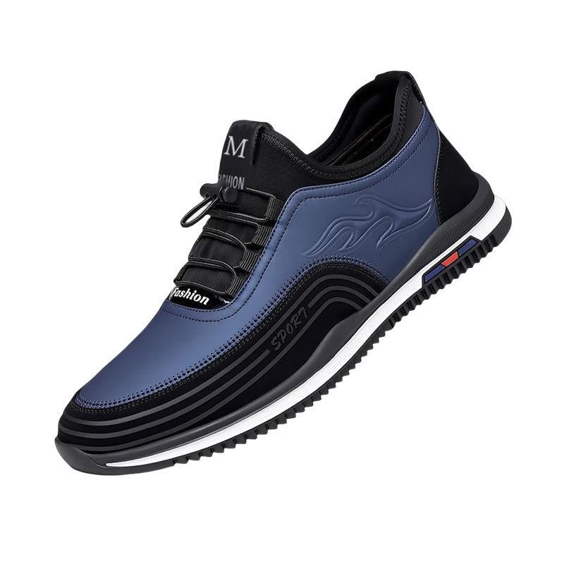 Douyin Frühling neue Freizeitschuhe Herren Lederschuhe leicht, bequem und einfach weiche Sohle Lederoberfläche vielseitige schwarze Herrenschuhe