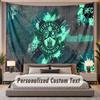Custom Name Text Tapestry Hibernian FC Personalized Polyester Wall Tapestry For Bedroom And Room