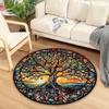 Retro Creative 3D Tree of Life Pattern Round Area Rugs Mat for Living Room Bedroom and Kitchen Carpet Home Room Decor  Area Rugs