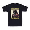 More Espresso Less Depresso Cat Drinking Coffee Funny Gift Men's Cotton T-Shirt Unisex T-Shirt