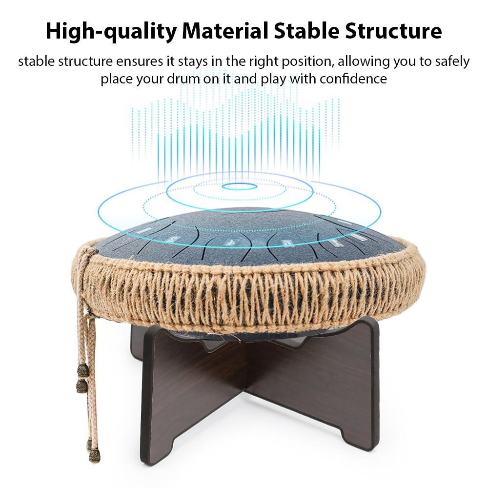 Steel Tongue Drum Bracket Wooden Tongue Drum Stand Percussion Instrument Snare Drum Stand Hand Pan Drum Display Rack
