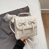 Schoolbag Korean Style Bow Backpack for Women, 1011 New Chic Preppy Style Girls' Backpack, Textured Crossbody Single Shoulder Bag