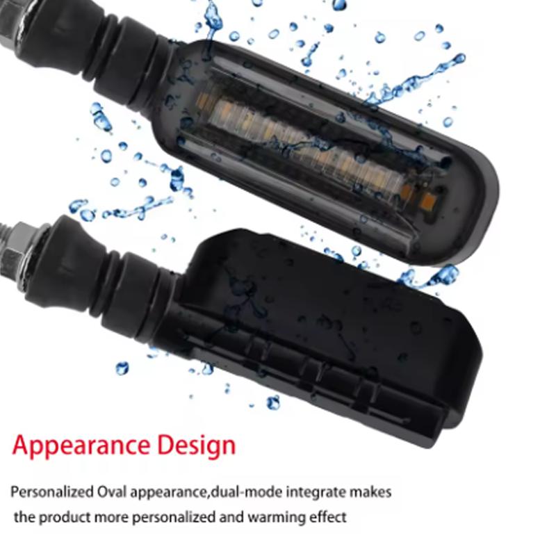 10mm Motorcycle LED Turn Signals Light Blinker Flowing Water Indicators Lamp Flasher Front Rear Lamp For Kawasaki Yamaha