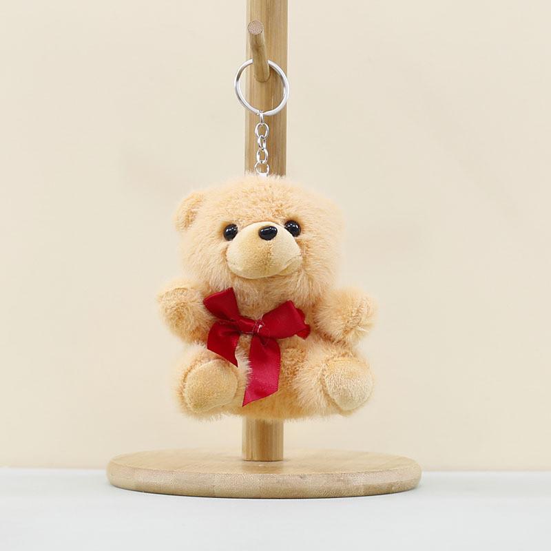 Bowknot Bow Arrow Teddy Bear Plush Keychain Toy Pendant Bag Decoration Gift