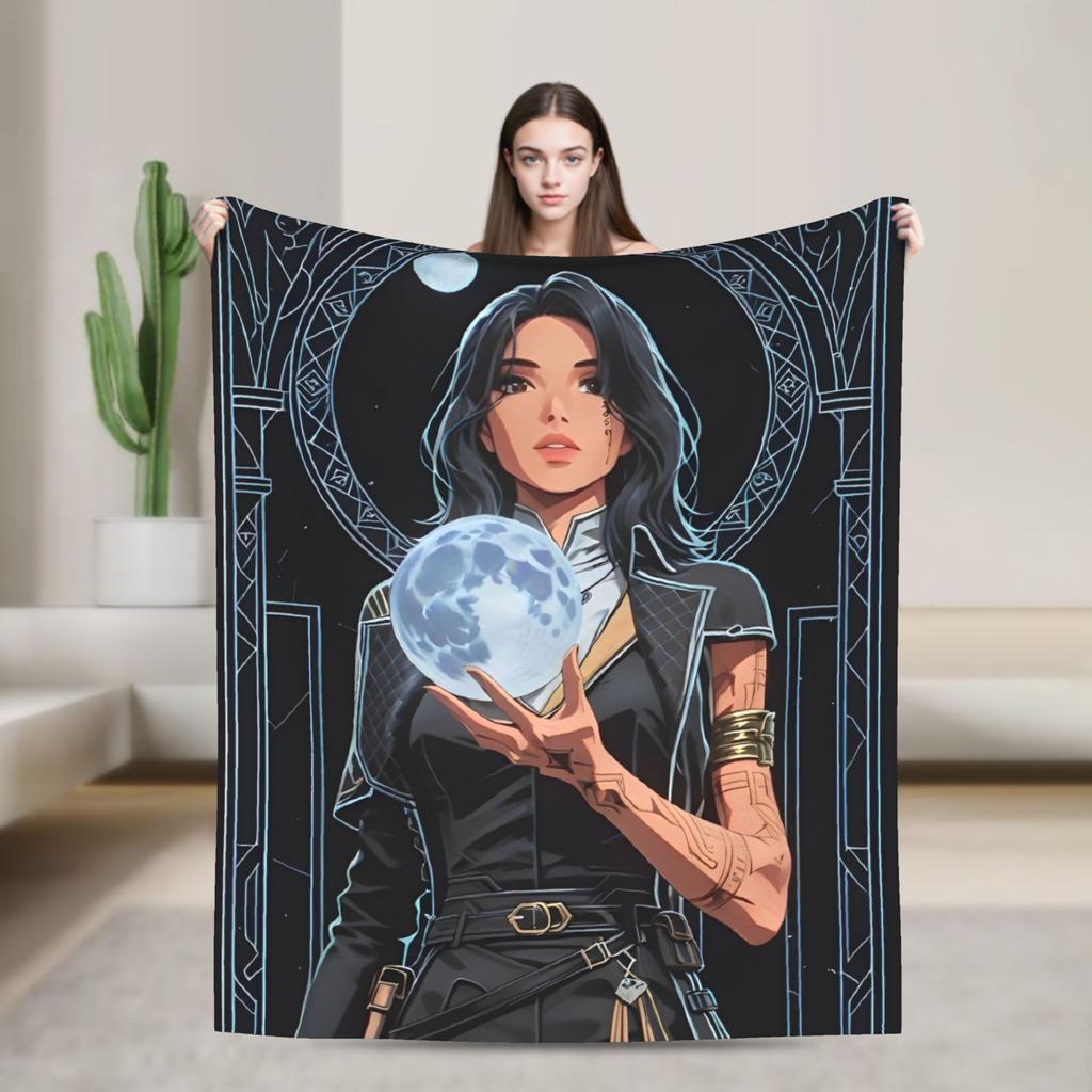 Clair Obscur Expedition 33 Maelle Plaid Kwaliteit Super Zacht Beddengoed Plaids Winter Picknick Slaapkamer Patroon Sprei