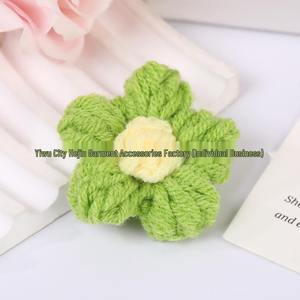 DIY Yarn Flowers: Handmade Knitted Crochet Puff Flower Accessories for Teacher's Day