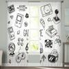 Game Controller Sheer Curtains For Living Room Bedroom Tulle Curtains Kitchen Window Treatments Panel Drapes