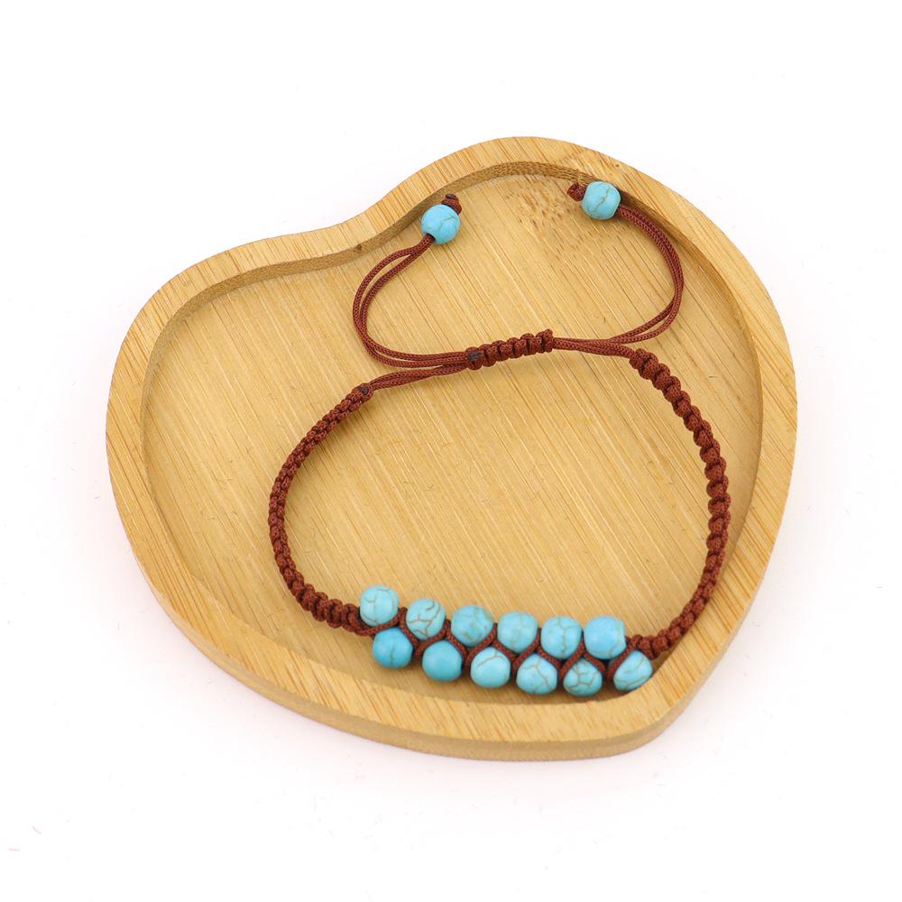 Korean Style Seven-Color Rainbow Unisex Adjustable Woven Bracelet