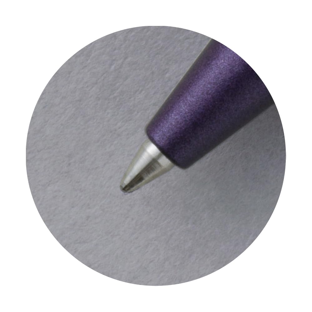 Rhodia Script Kugelschreiber Sechseckig Aluminium Hairline Niedrigviskos Aubergine Stift, 0,7 mm, Schaft, Korpus, Finish, Tinte auf Ölbasis, (RHODIA cf9307)