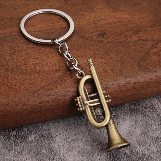Musician Keychain Pendant Decorative 3D Design Bag Hanging Pendant Miniature Instrument Shape Key Holder Bag