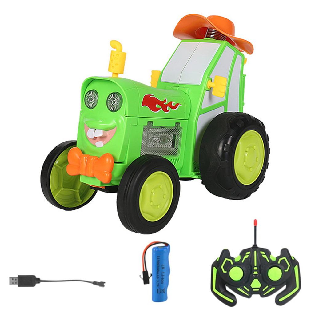Crazy Jumping Car Toy, Remote Control Car With Headlights And Music, Rechargeable RC Trucks, Cartoon Car Toy Crawler Toy Cars For Kids Gift