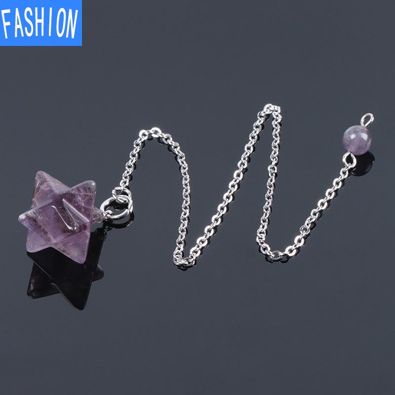 Melcabaring Pendulum European Style Jewelry Pendant for Men and Women Six Pointed Star