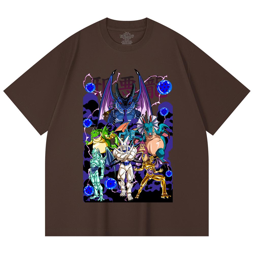 230 Gsm 100% Cotton Dragon Ball V38 Dragons Print Unisex Heavy Cotton T Shirt