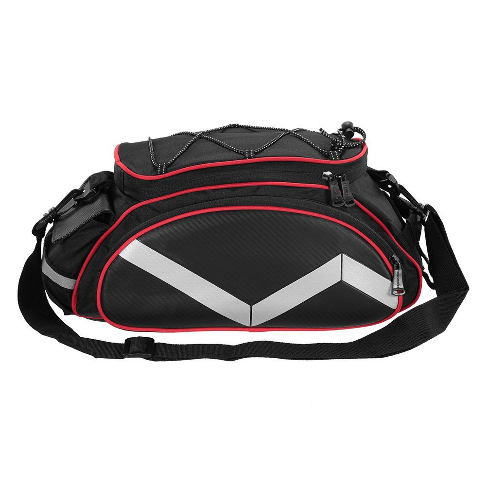 Bicycle Bag Multifunction 13L Bike Tail Rear Seat Bag Cycle Bicycle Basket Rack Trunk Bag Shoulder Handbag