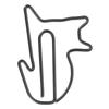 100 Pcs Cute Paper Clips Animal Shaped Fun Bookmark Document Organizing Clips Funny Bookmark Planner Clips Black