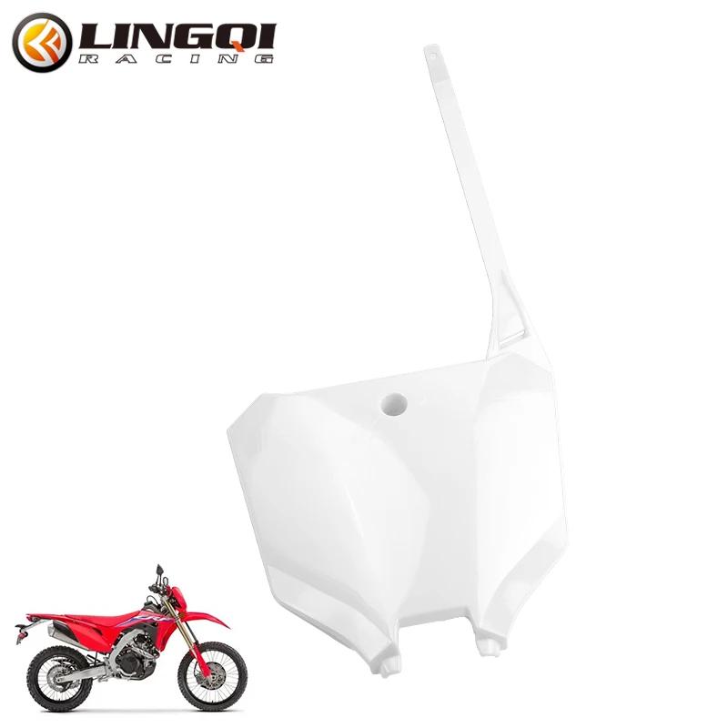 LINGQI RACING Number Plates Fairing Front Plastic Cover Name Panel For CRF450 CRF450RX Off Road Motocross Dirt Bike