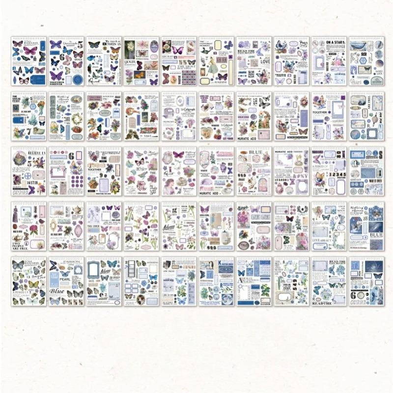 

50 шт. Книги с наклейками большого размера Винтажные декоративные самоклеящиеся наклейки Сделай сам Стикеры для дневника Альбома Скрапбукинга Материал для рукоделия