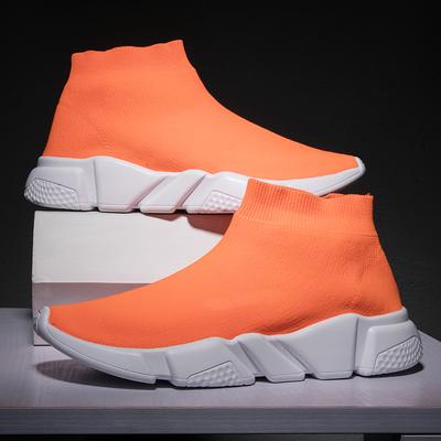 Modne Designerskie Skarpety Skarpety do Trampek Mężczyźni Kobiety Skarpety Buty Moda Pomarańczowe Męskie Buty Codzienne Wsuwane Mokasyny Oddychające Trampki na Platformie 2024