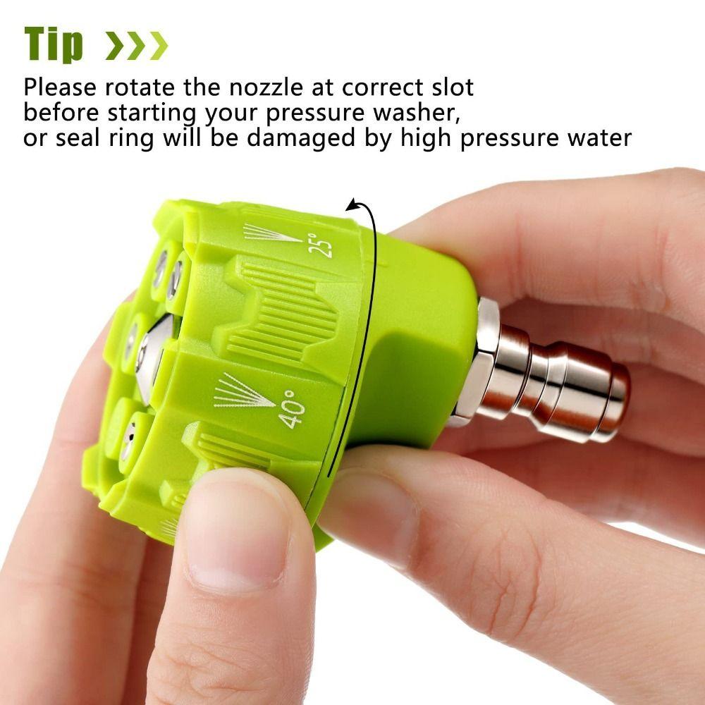 1/4Inch Connector Pressure Washer Nozzle 6in1 Design Multifunctional Nozzle  High Pressure Cleaning