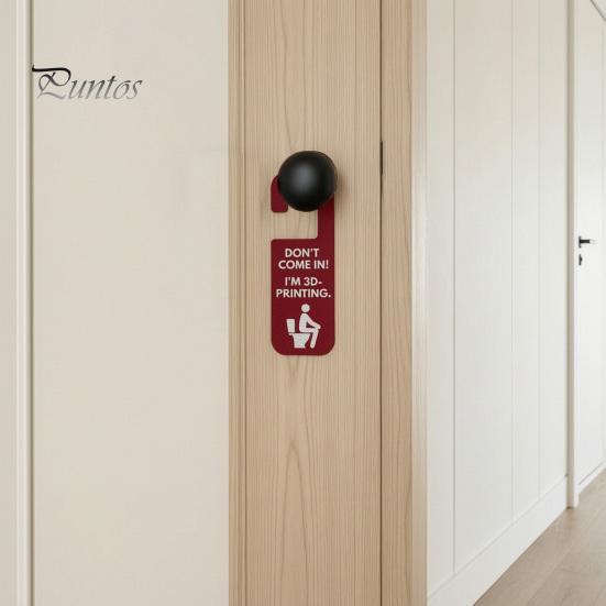 Humorous Office Privacy Indicator Funny 3D Printed Door Hanger Sign for Workshop And Office, Don't Come in I'm Printing, Durable Plastic Technology