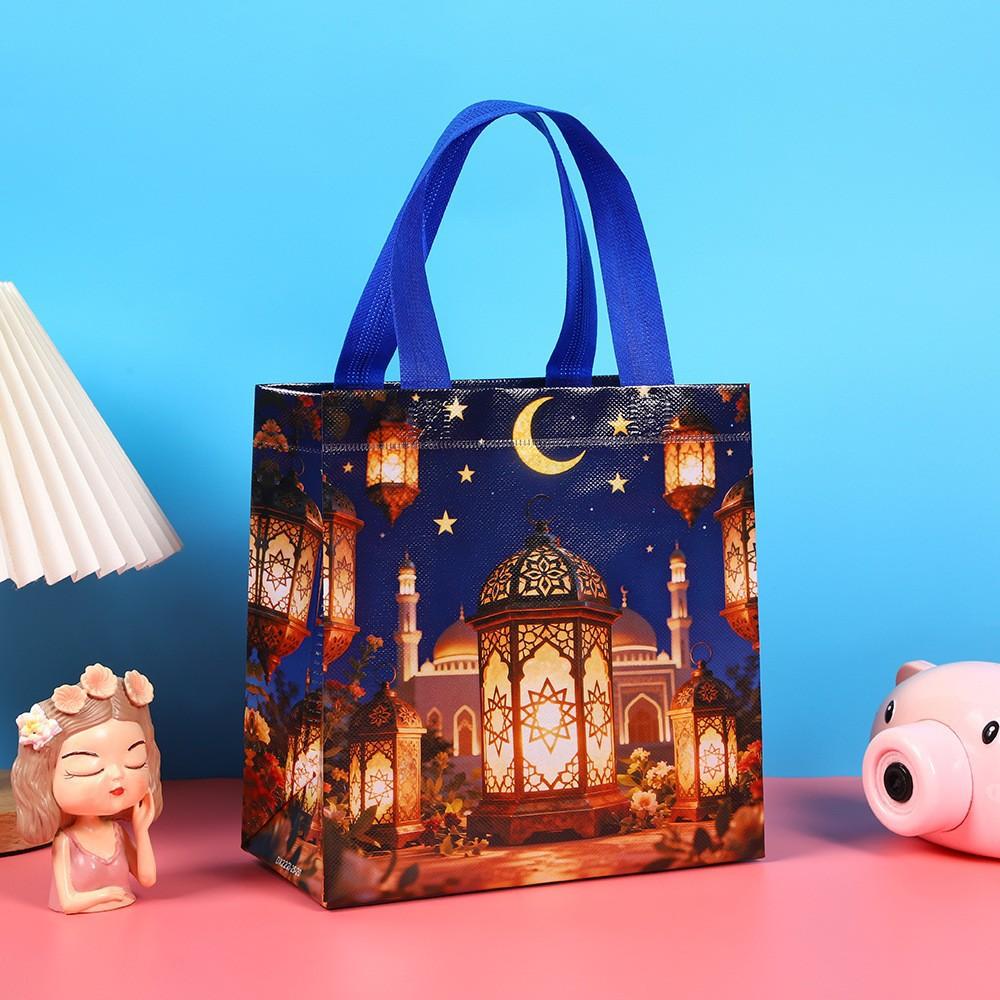 12pcs Moon Castle Gift Tote Bags Waterproof Laminated Non Woven Shopping Bags Party Favor Gift Packaging Bags 12pcs&22x11x23cm