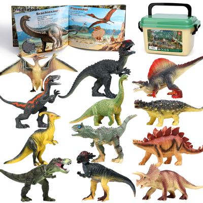 FRUSE Dinosaur Toy 12 Dinosaur Figures and Includes Storage Box and Realistic Animal Perfect for and Great Birthday Set - T-Rex, Velociraptor, More!