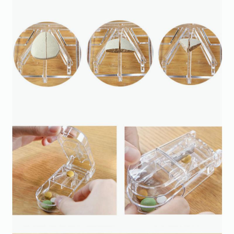 Rozdzielacz do tabletek medycznych Przecinak do tabletek Przegroda do tabletek Etui na tabletki Pudełko do przecinania tabletek medycznych Przenośne pudełko na leki Przydatny młynek